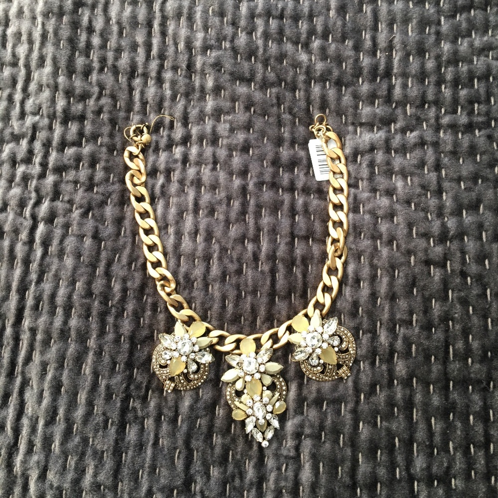 J Crew Jeweled statement necklace. - Picture 2 of 11
